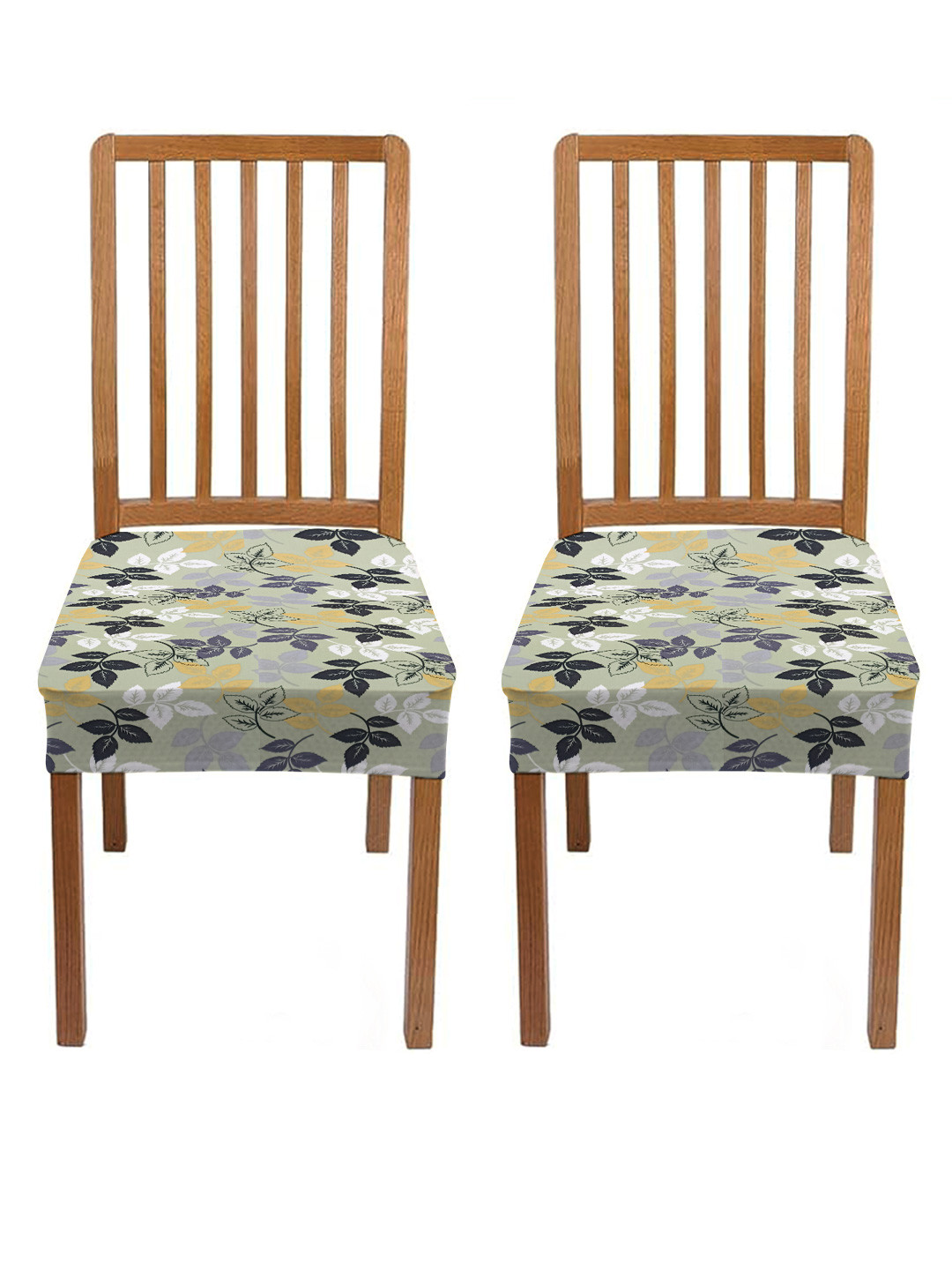 

Lazi 2 Pieces Green Stretchable Dining Chair Seat Covers