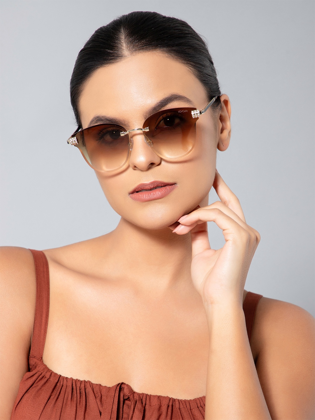

IDOR Women Butterfly Sunglasses with UV Protected Lens IDOR-5286-PNK, Pink