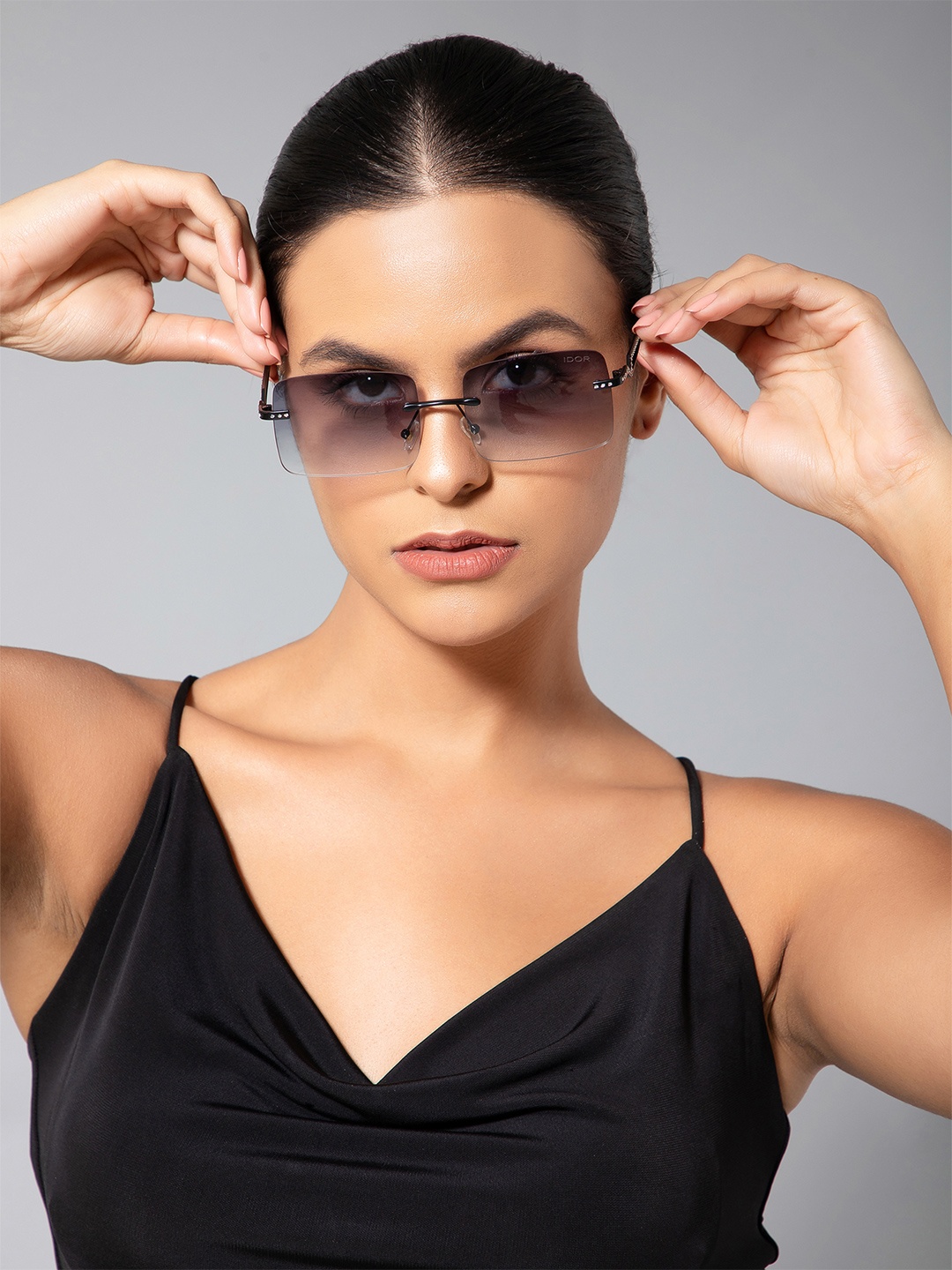 

IDOR Women Square Sunglasses with UV Protected Lens IDOR-5279-BRW, Brown