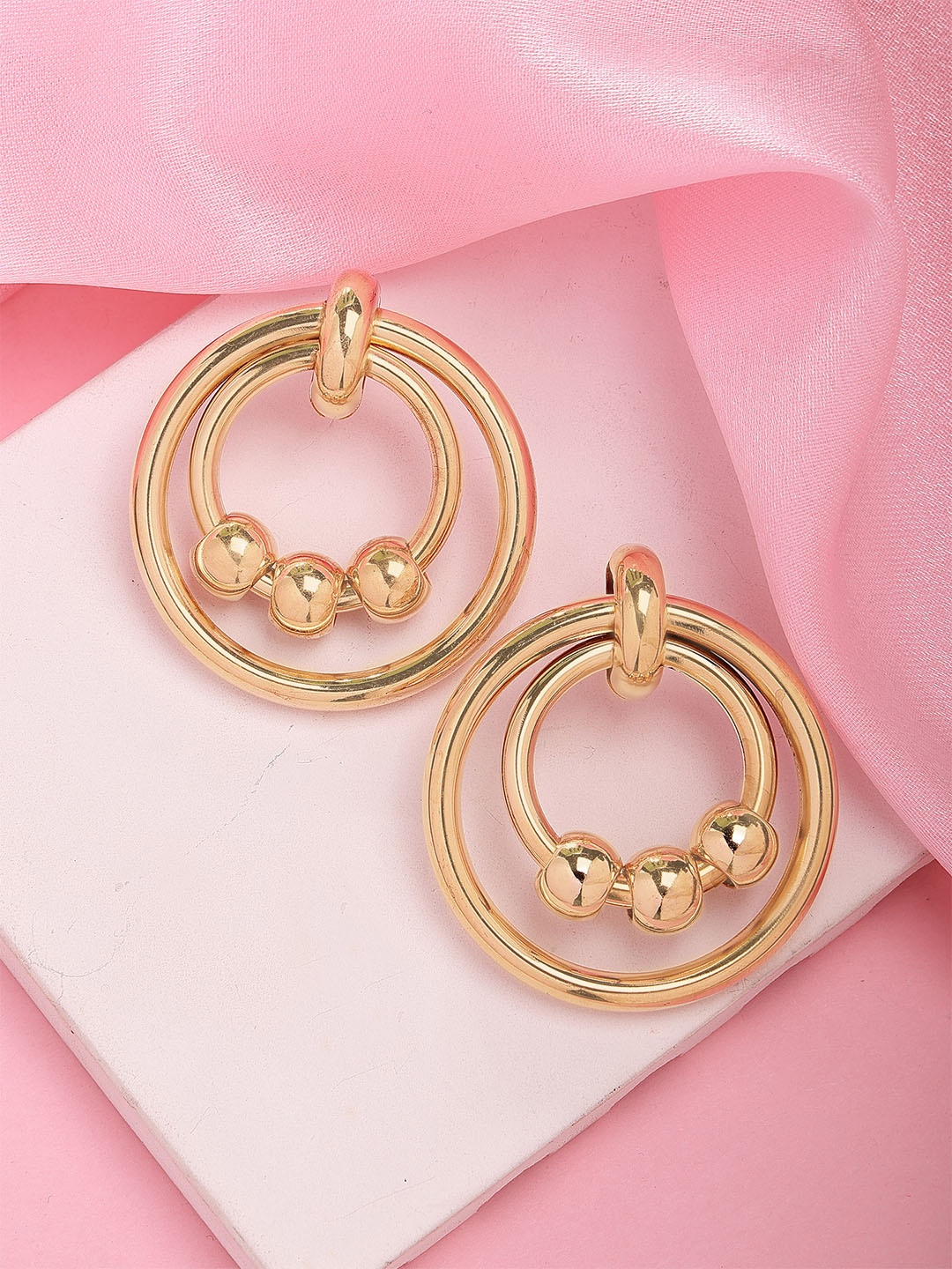 

Bohey by KARATCART Gold Plated Drop Earrings