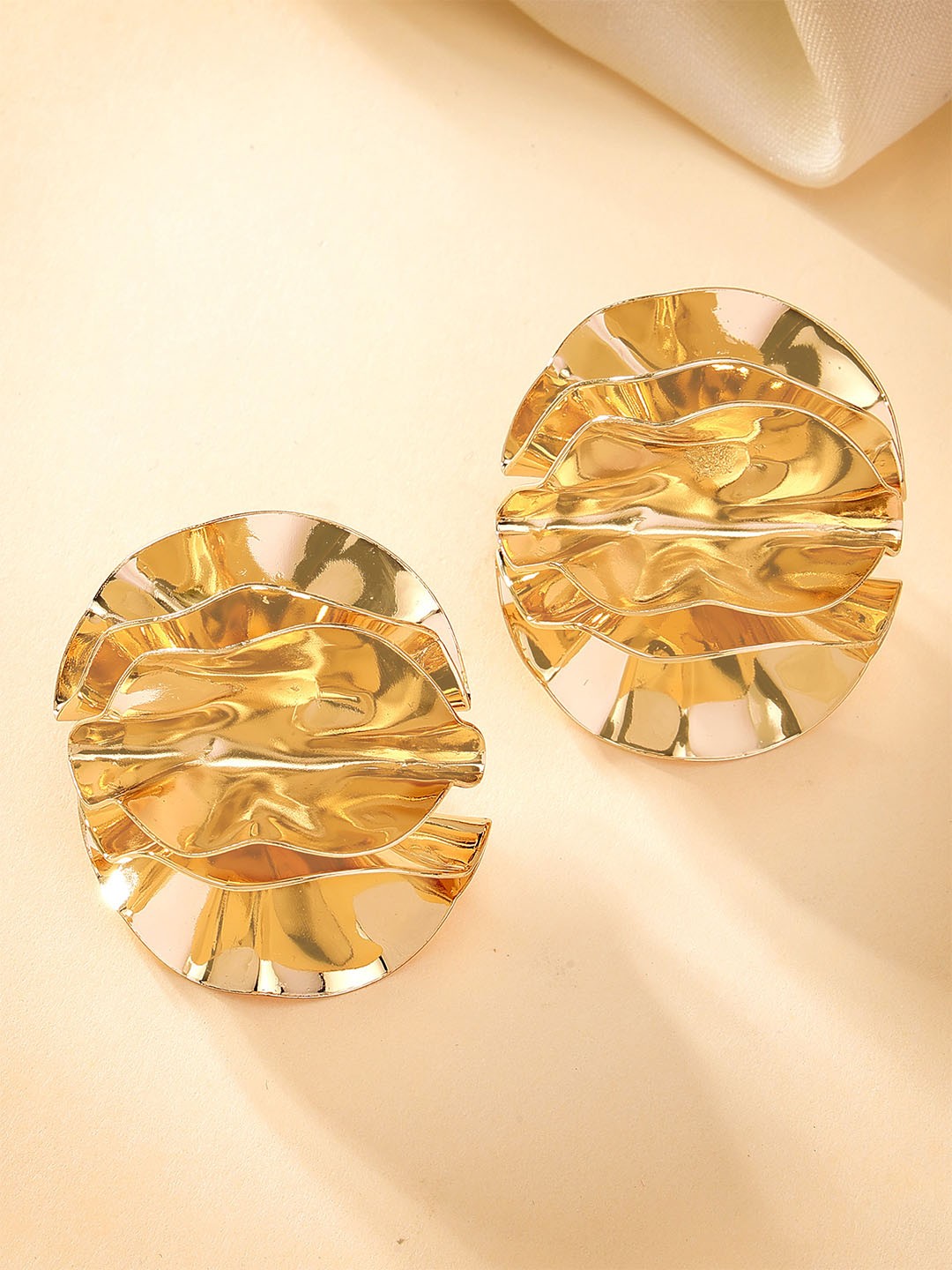 

Bohey by KARATCART Gold Plated Contemporary Studs