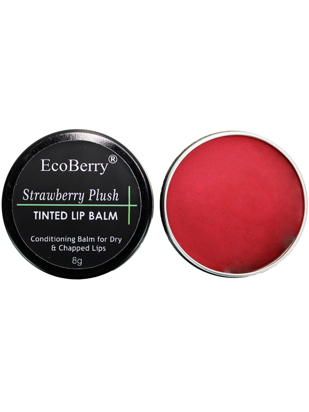 

EcoBerry Tinted Lip Balm 8gm with Natural SPF - Strawberry Plush, Pink