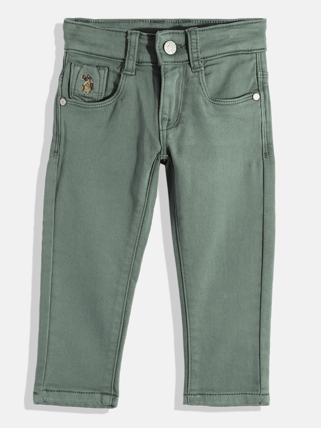 

U.S. Polo Assn. Kids Boys Slim Fit Stretchable Jeans, Green