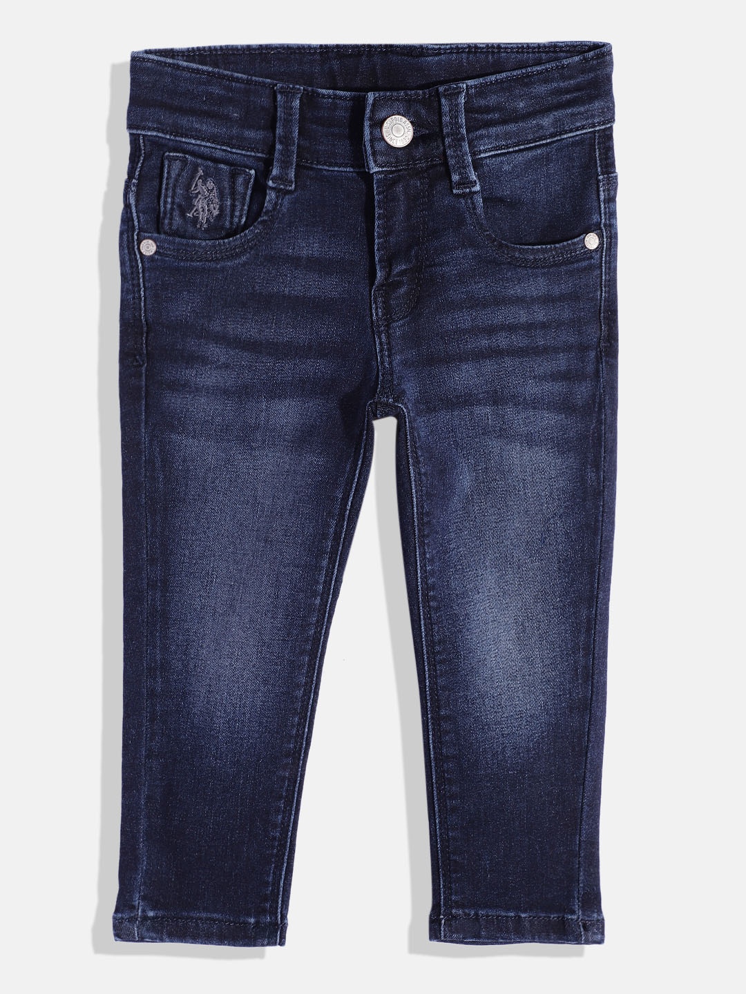 

U.S. Polo Assn. Kids Boys Skinny Fit Light Fade Stretchable Jeans, Blue