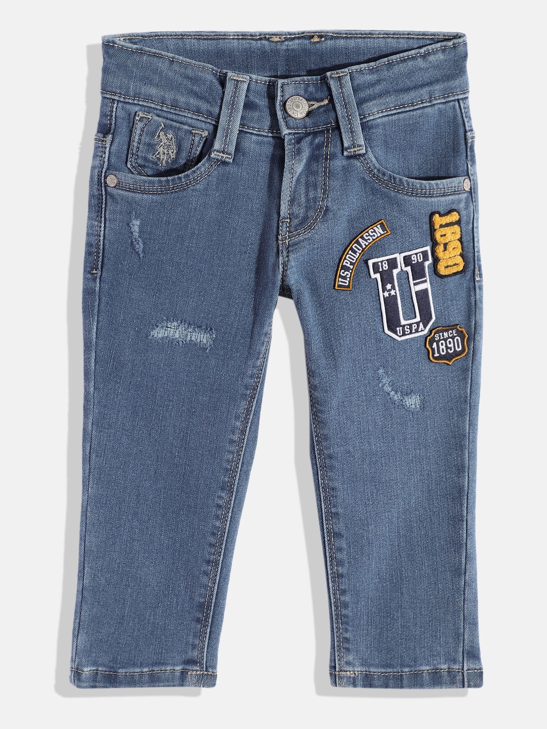 

U.S. Polo Assn. Kids Boys Slim Fit Stretchable Jeans, Blue