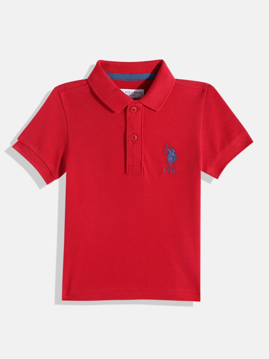 

U.S. Polo Assn. Kids Boys Polo Collar Pure Cotton T-shirt, Red