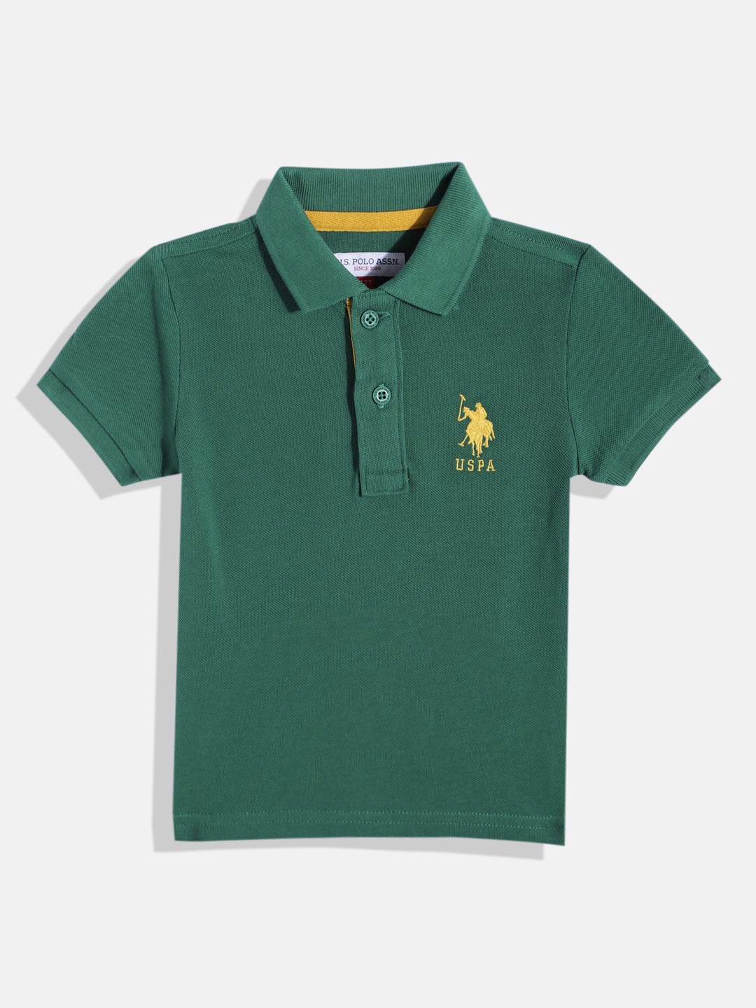 

U.S. Polo Assn. Kids Boys Polo Collar Pure Cotton T-shirt, Green