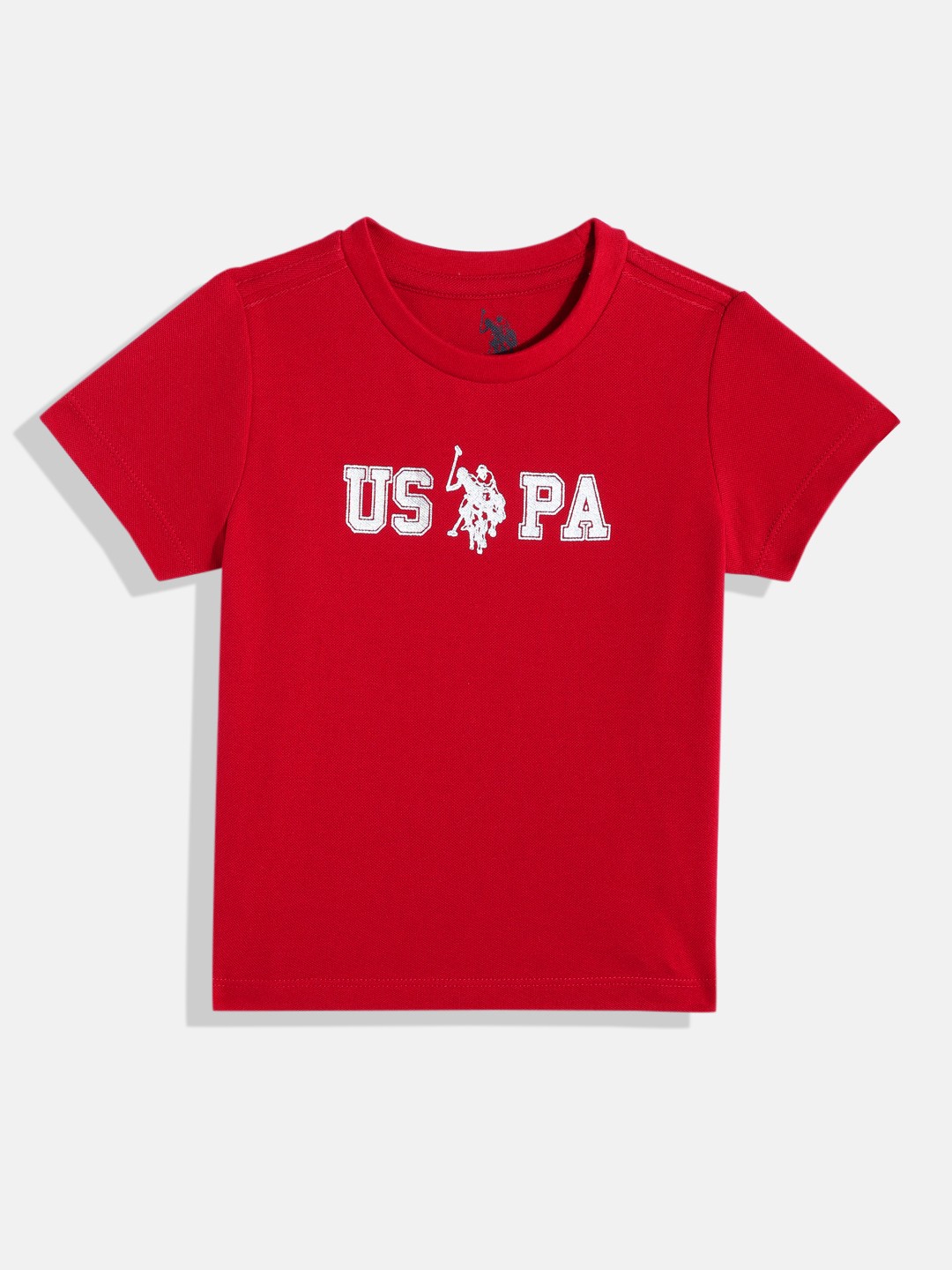 

U.S. Polo Assn. Kids Boys Brand Logo Pure Cotton T-shirt, Red