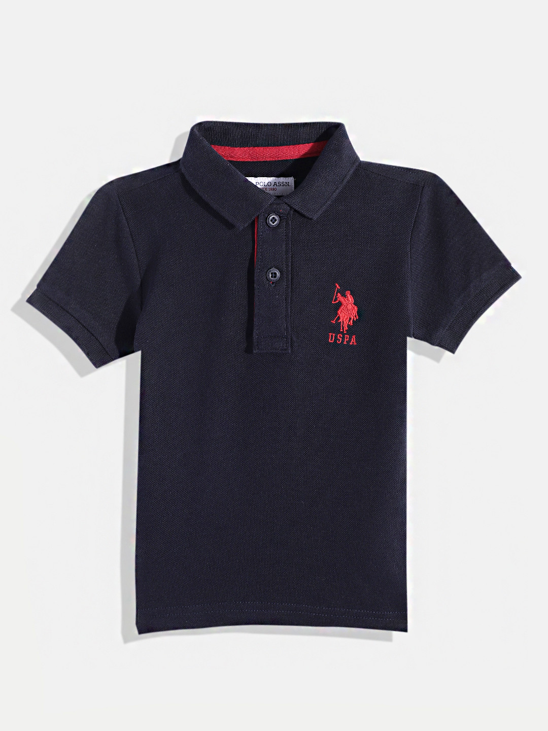 

U.S. Polo Assn. Kids Boys Polo Collar Pure Cotton T-shirt, Navy blue