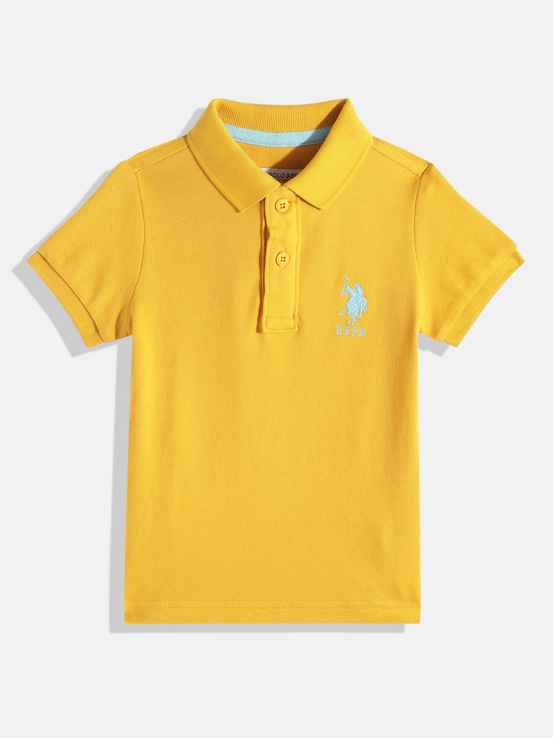 

U.S. Polo Assn. Kids Boys Polo Collar Pure Cotton T-shirt, Yellow