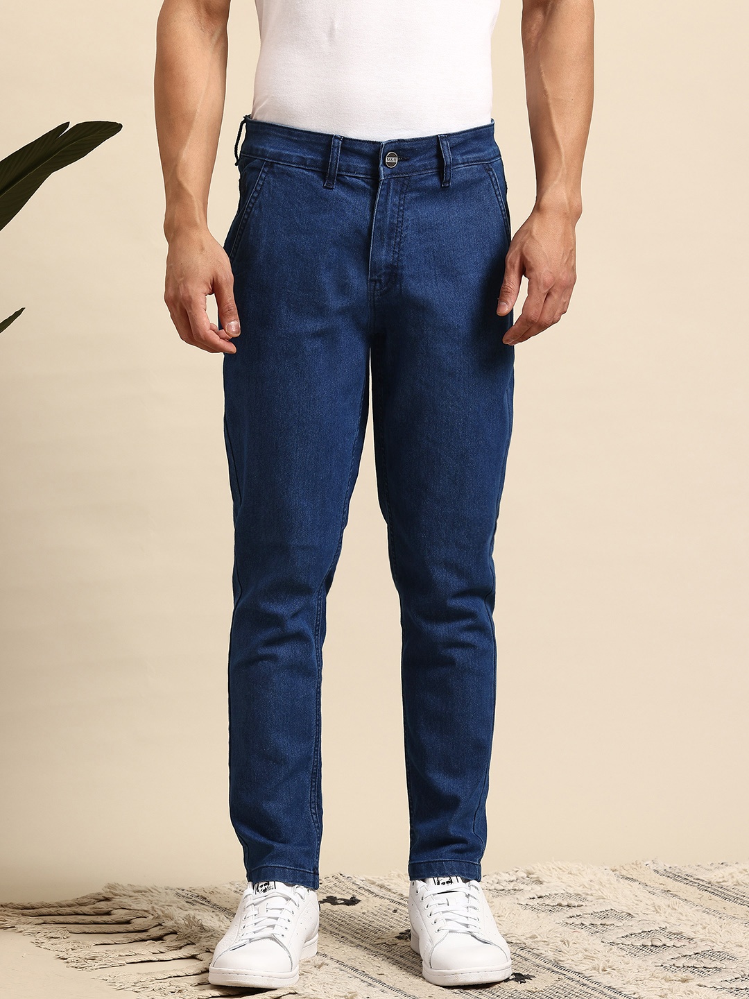 

Mast & Harbour Men Tapered Fit Jeans, Navy blue