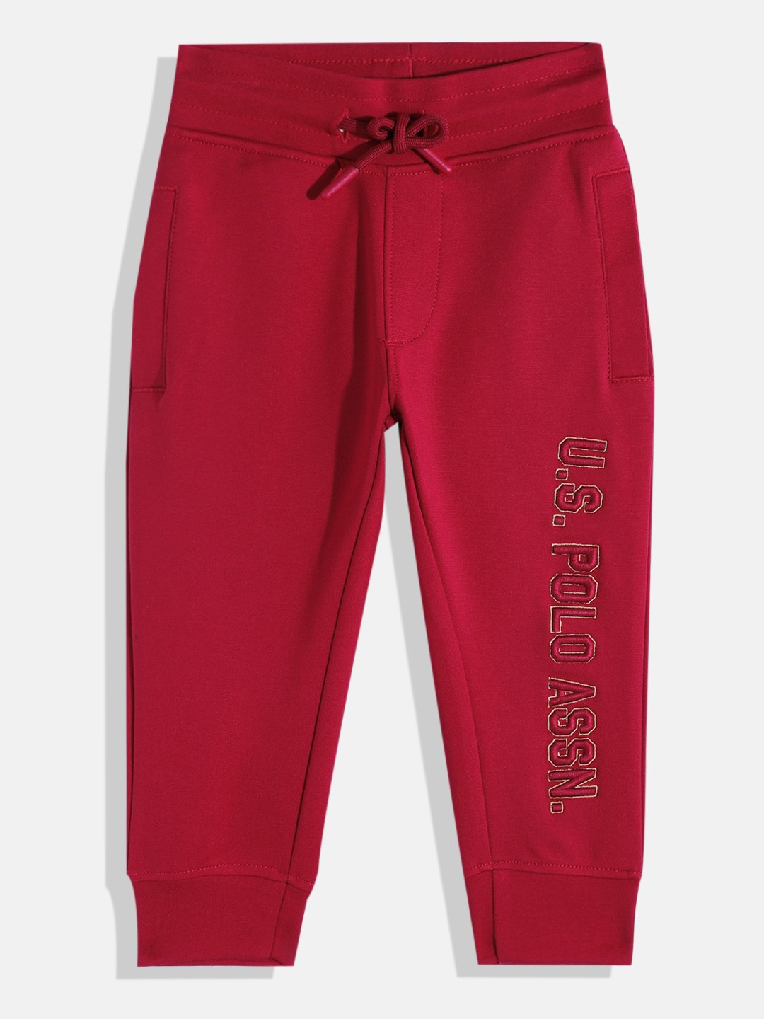 

U.S. Polo Assn. Kids Boys Brand Logo Embroidered Regular Fit Joggers, Maroon