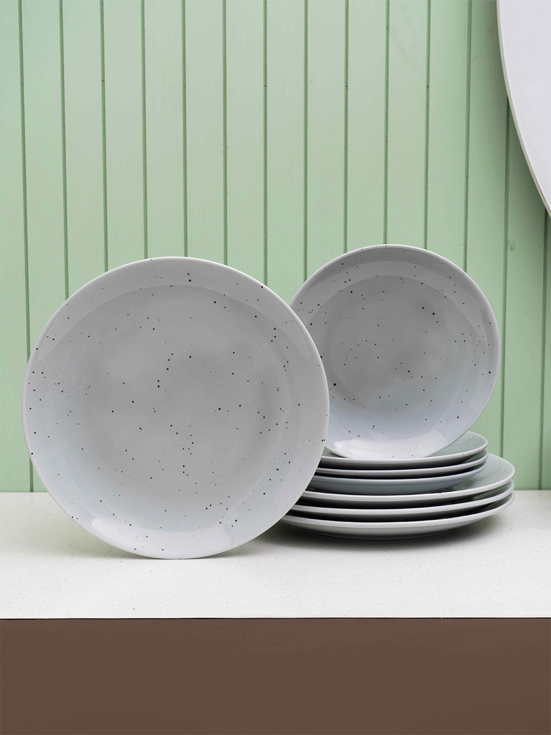 

JCPL Grey Set Of 8 Fine Grains Grey Dinner Set