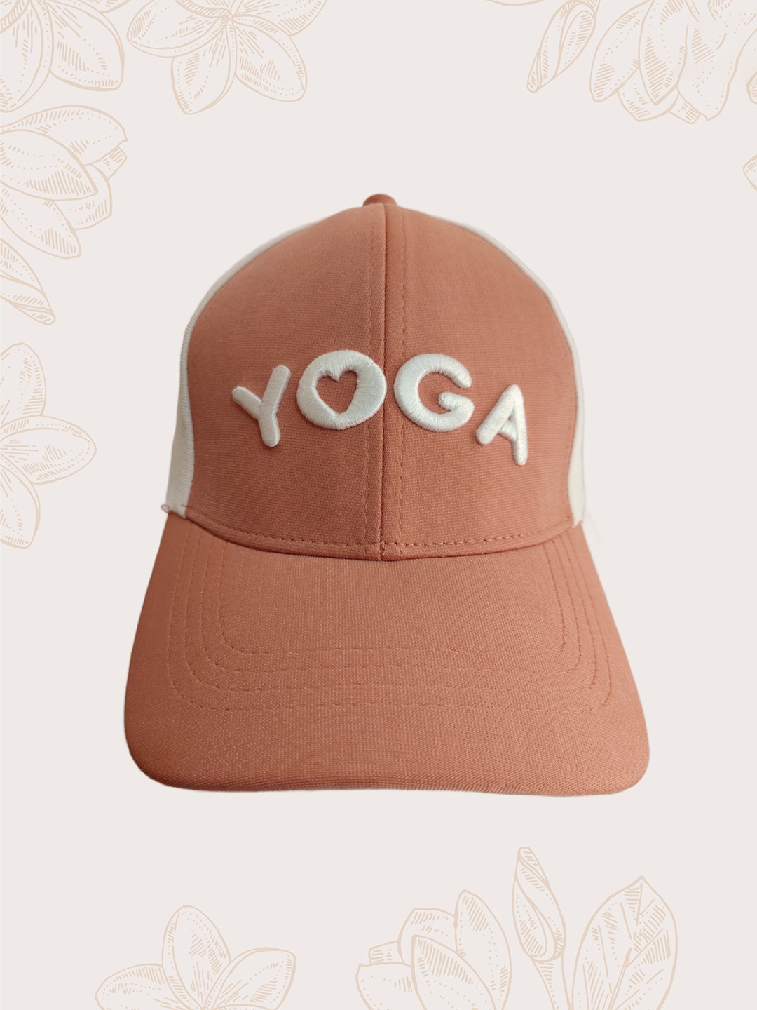 

MAATIR DESIGNS Unisex Embroidered Baseball Cap, Peach