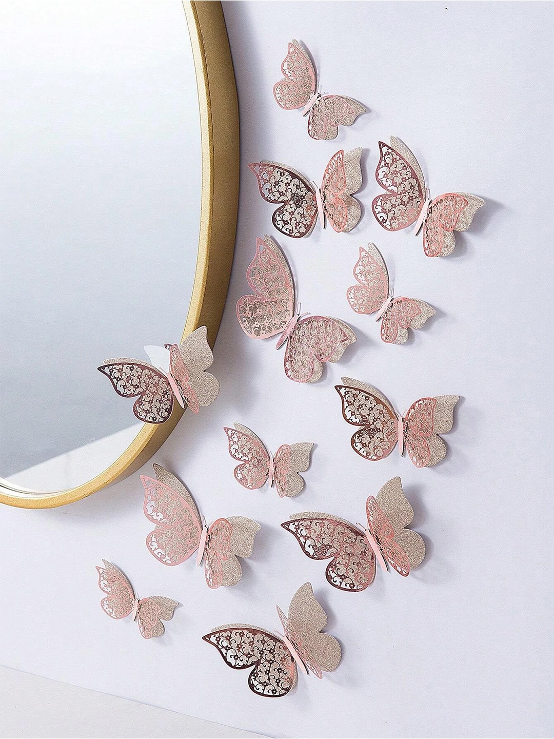 

Art Street 12 Pcs Butterfly Wall Stickers, Gold