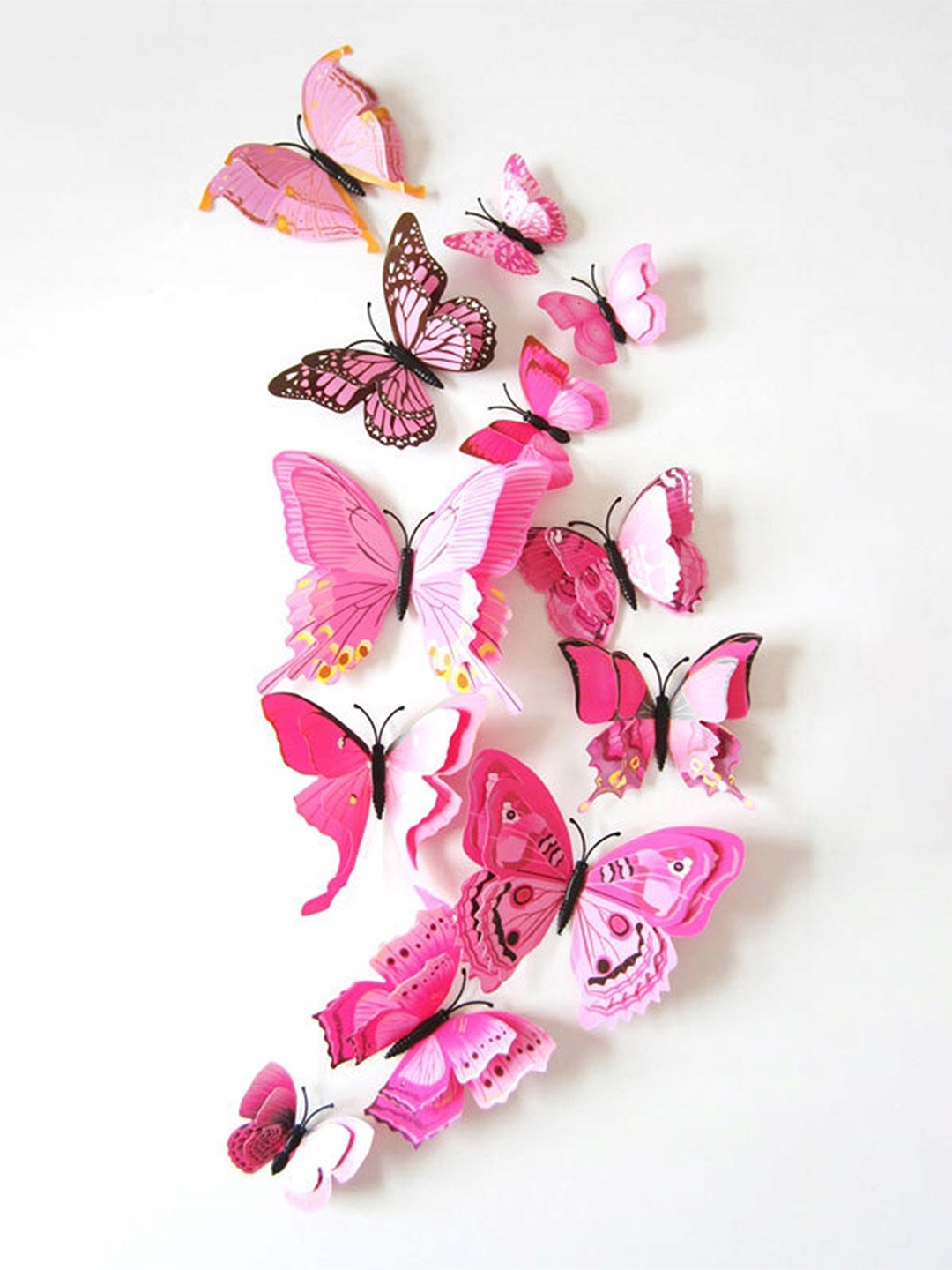 

Art Street 12 Pcs Butterfly Wall Sticker, Pink