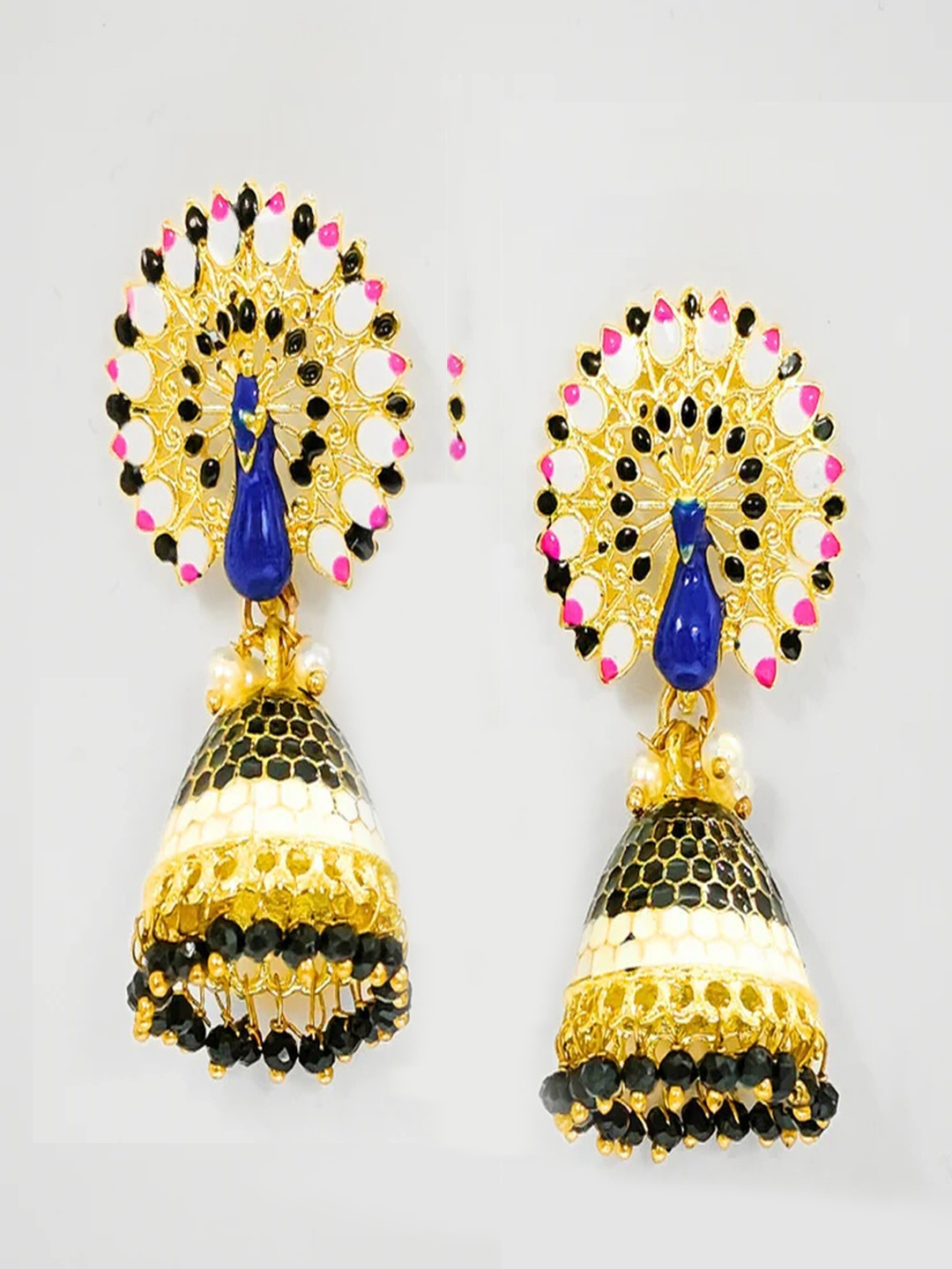 

BDIVA Contemporary Jhumkas Earrings, Gold