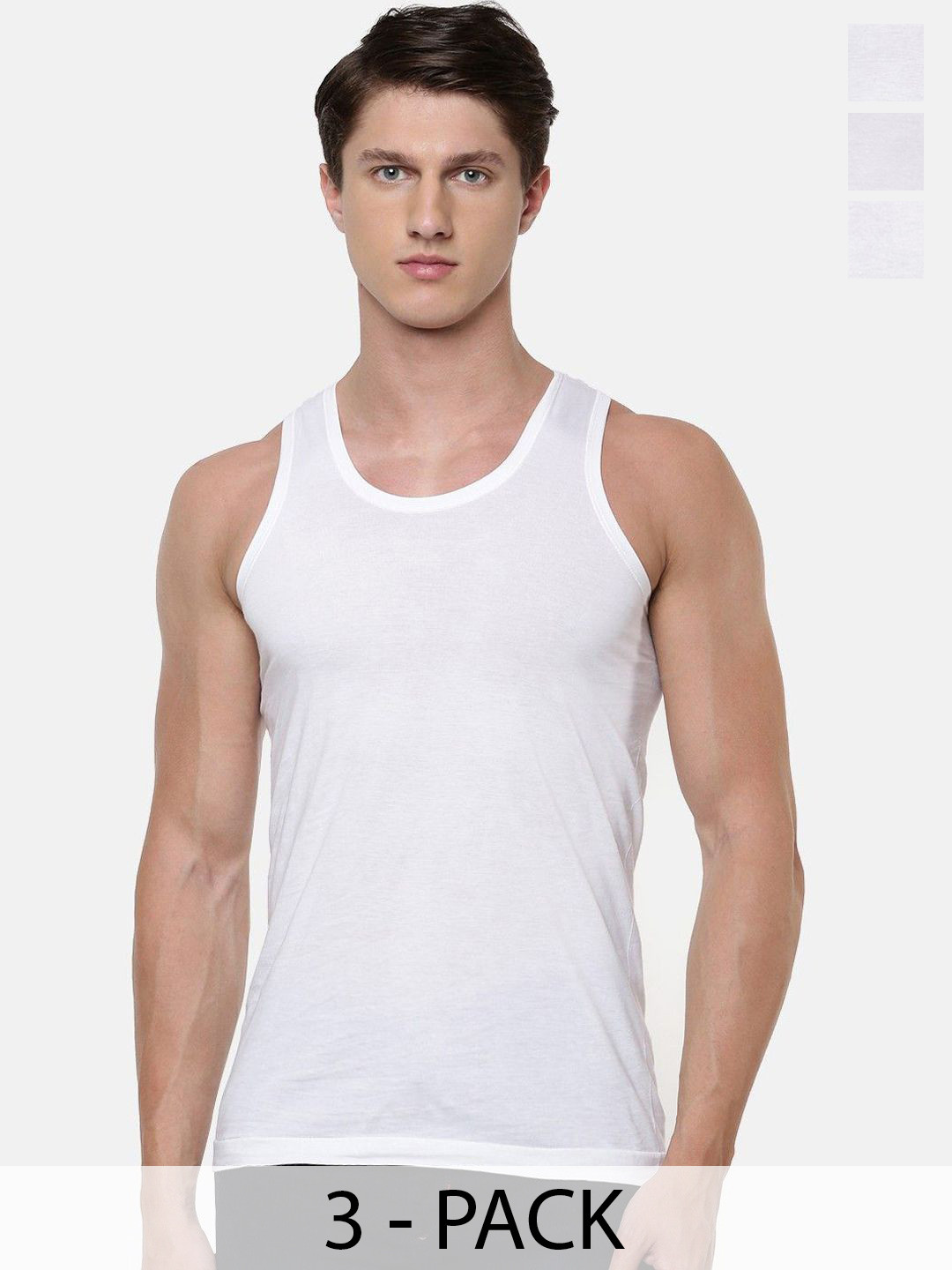 

Ramraj Pack Of 3 Cotton Innerwear Vests, White