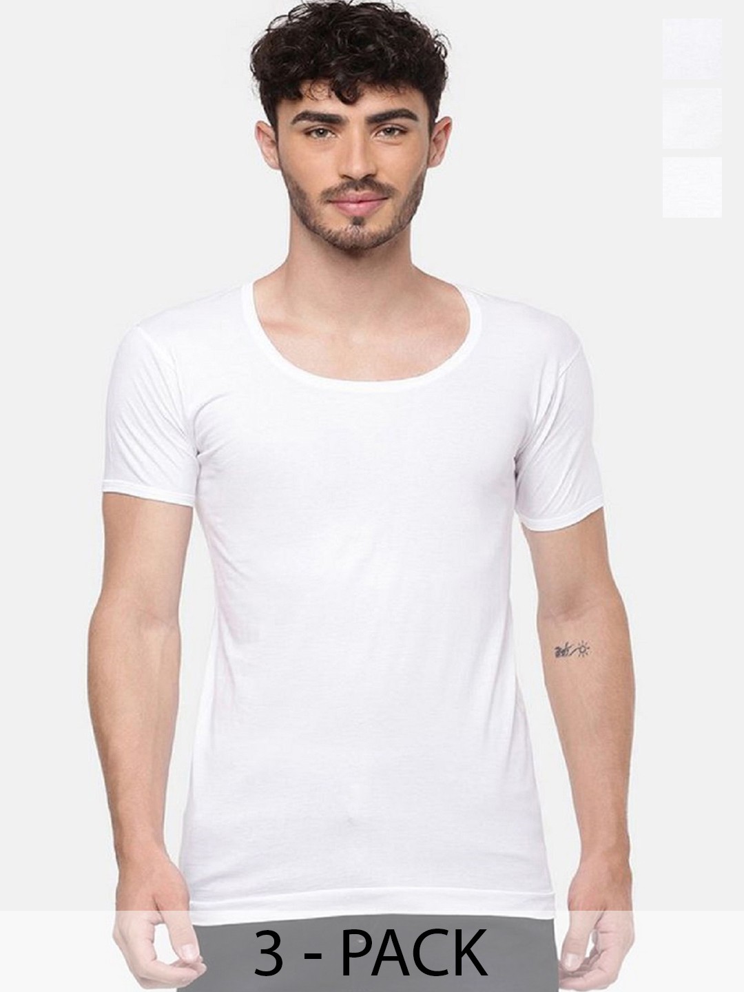 

Ramraj Pack Of 3 Cotton Innerwear Vests, White