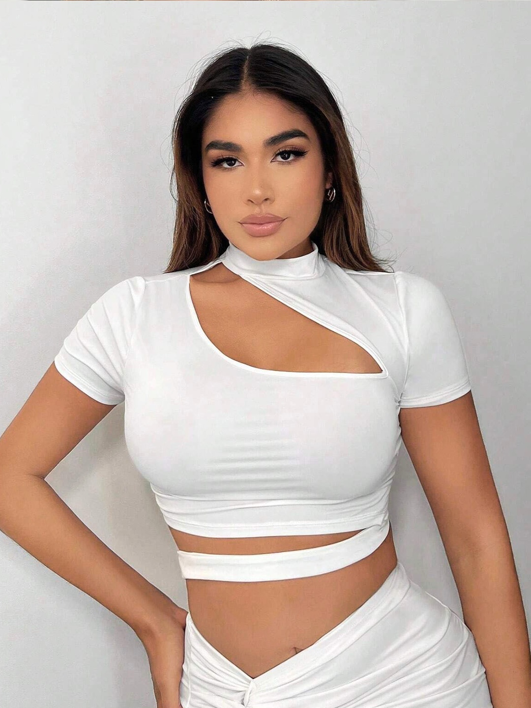 

Stylecast X Slyck Crop Top, White
