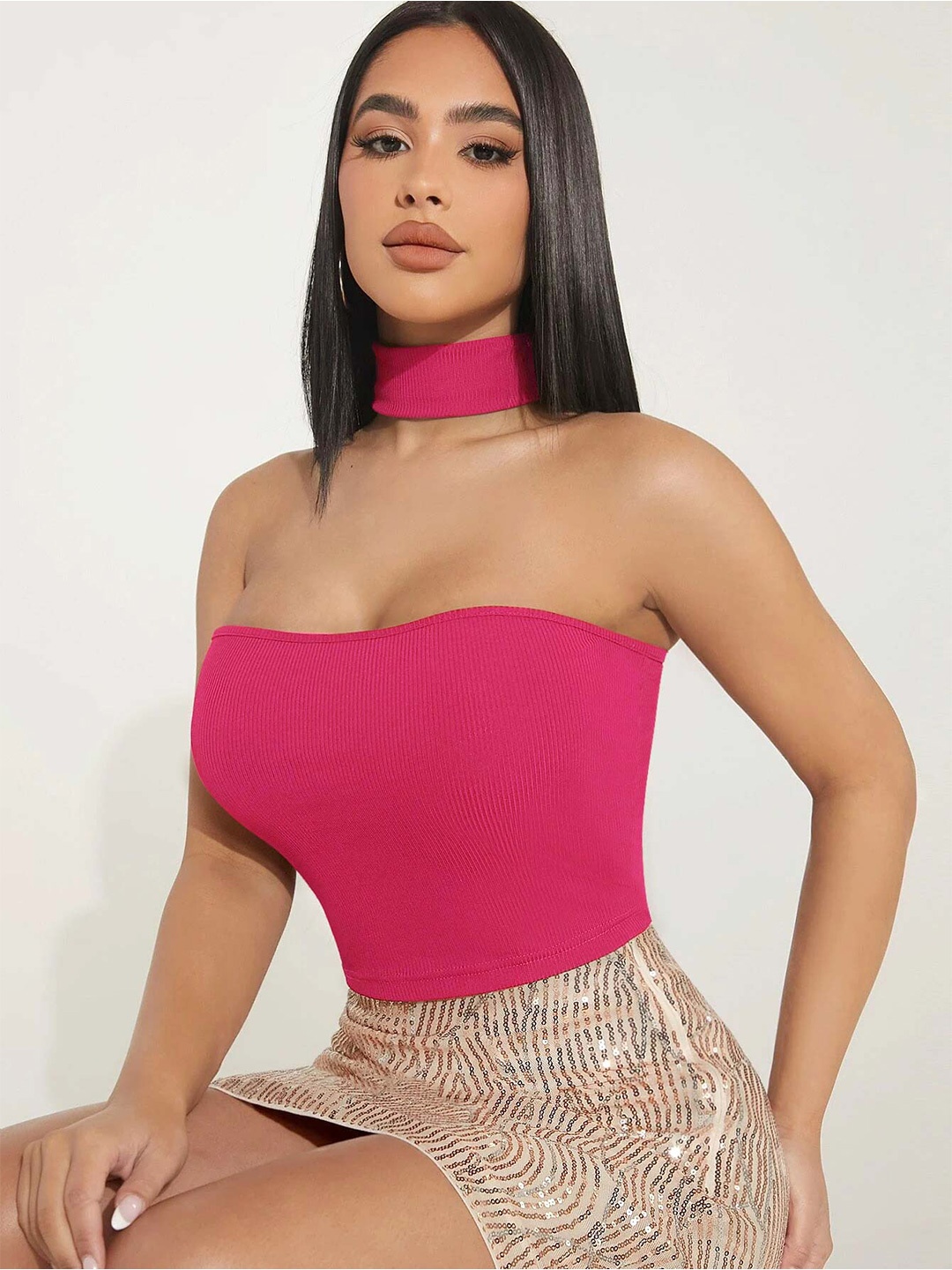 

Stylecast X Slyck Off-Shoulder Tube Top, Pink