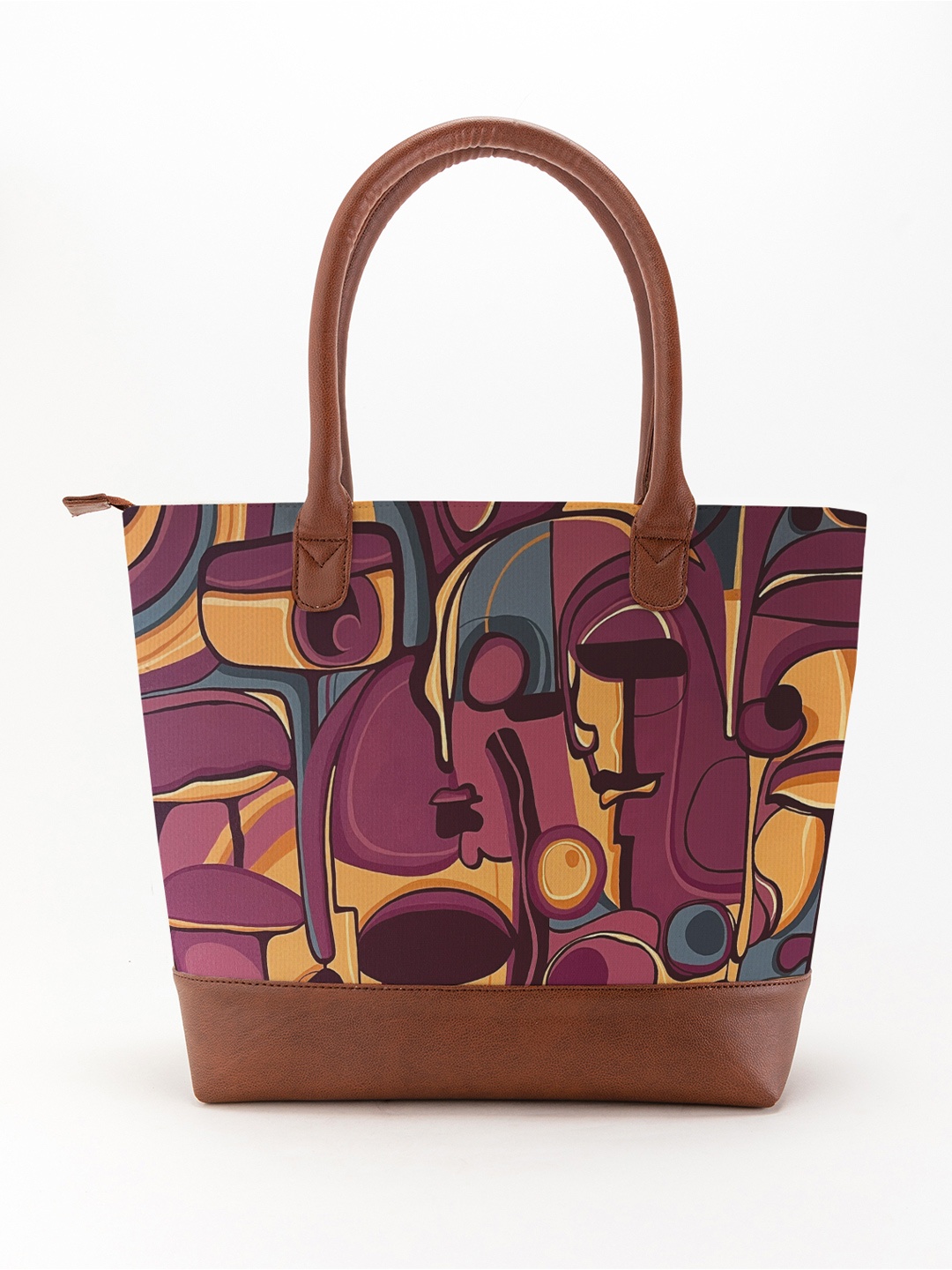 

Kalankit Printed Shopper Tote Bag with Applique, Red