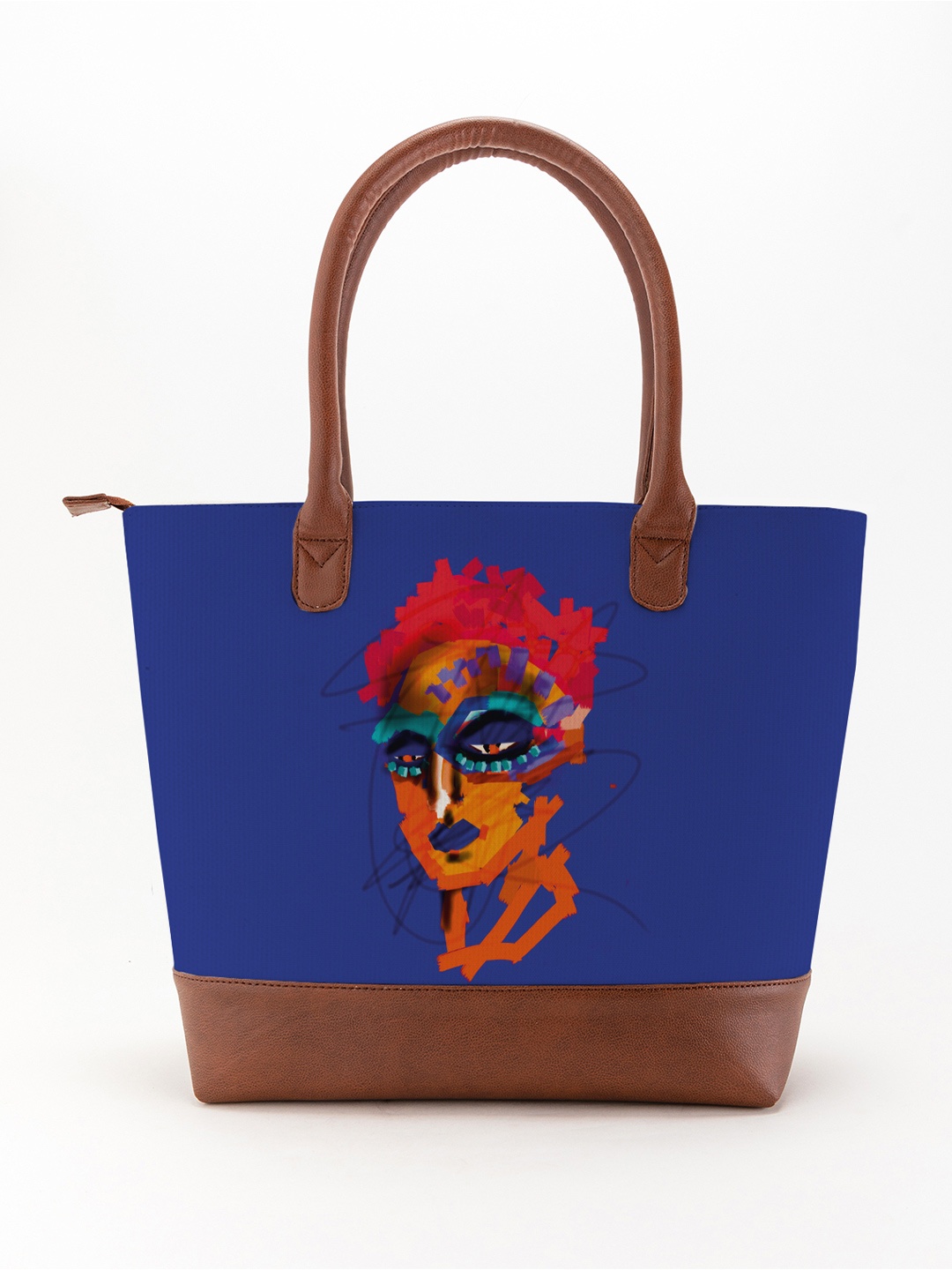 

Kalankit Embellished Shopper Tote Bag with Applique, Blue