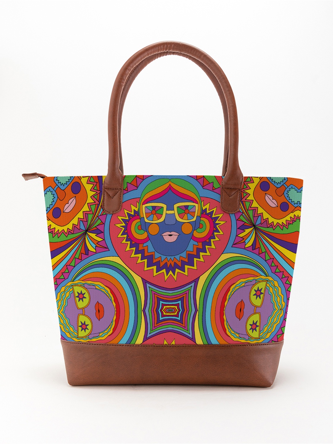 

Kalankit Ethnic Motifs Printed Shopper Tote Bag, Orange