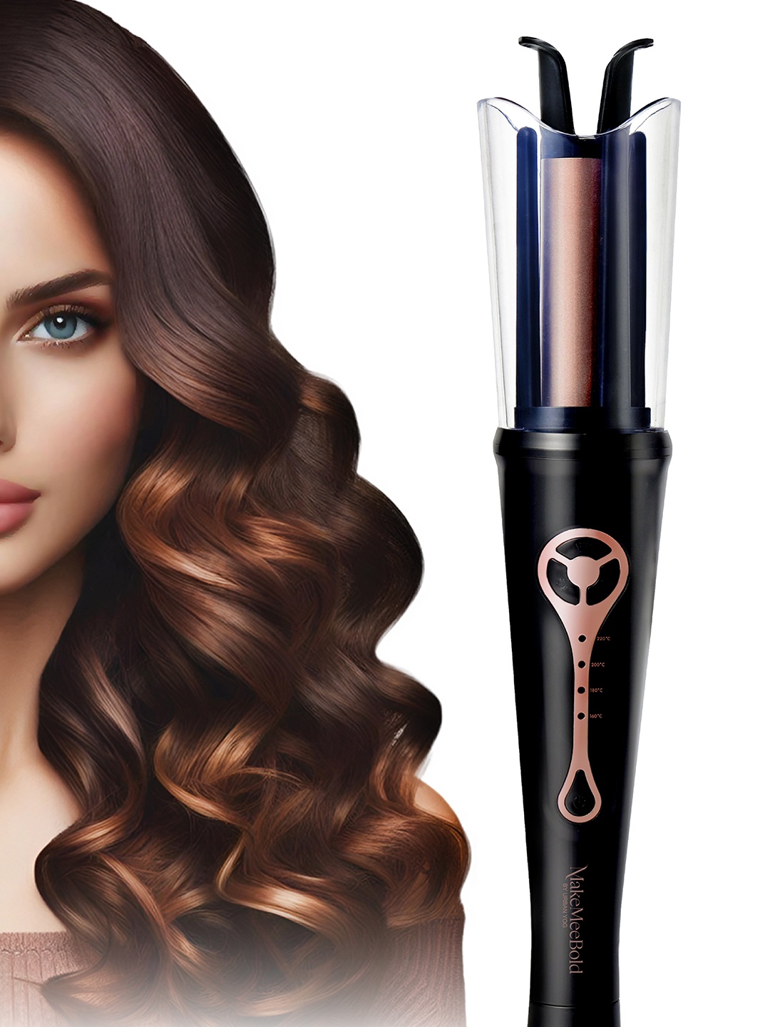 

URBANYOG MakeMeeBold Automatic Hair Curler, Black