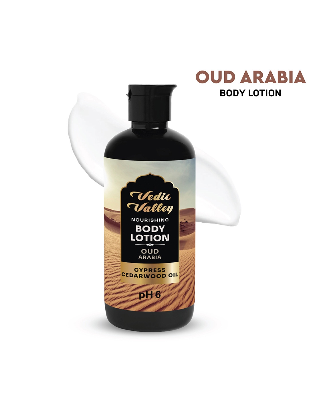 

Vedic Valley Oud Arabia pH6 Nourishing Body Lotion With Cypress & Cedarwood Oil - 300ml, Black
