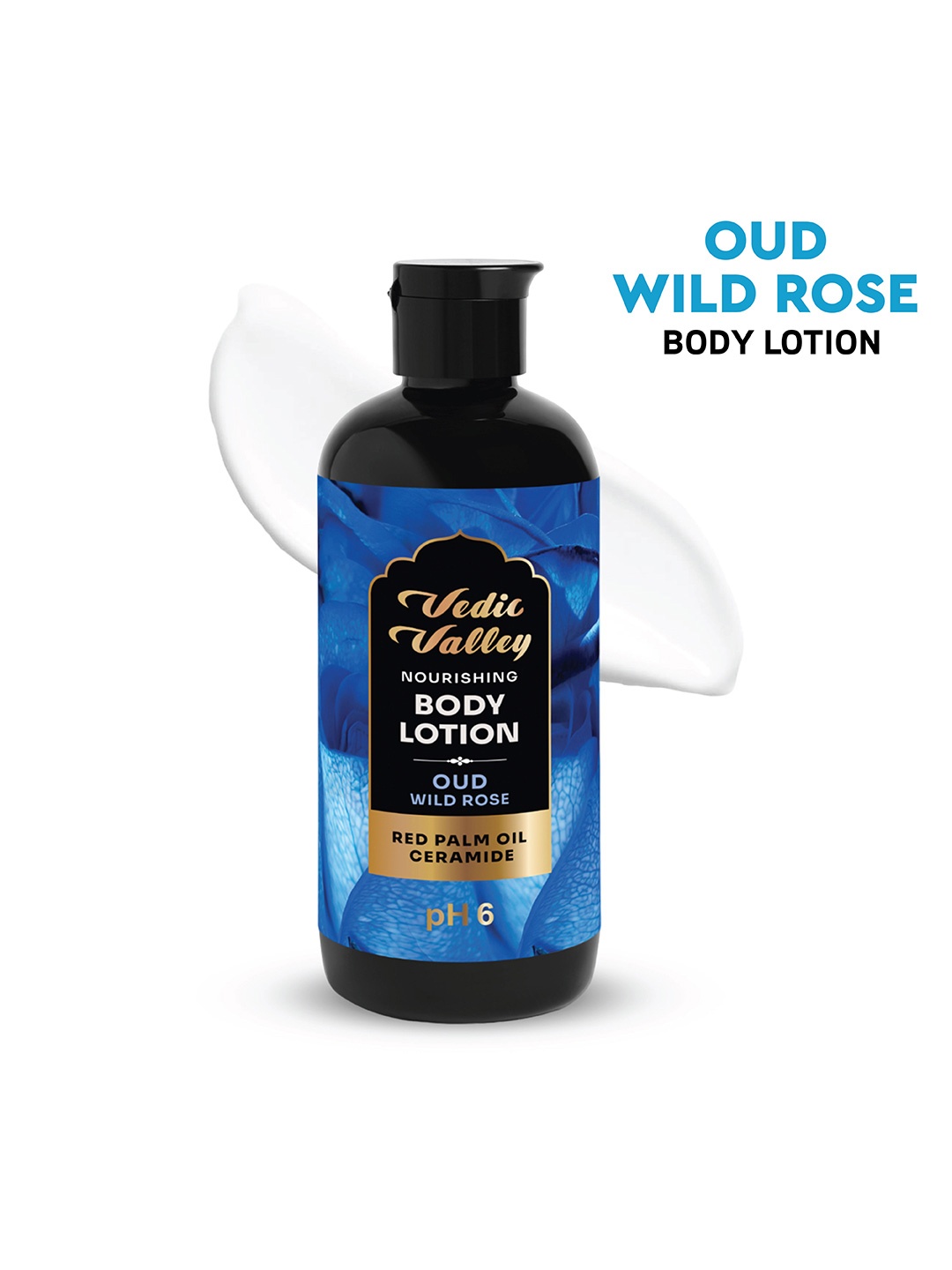 

Vedic Valley Oud Wild Rose pH6 Nourishing Body Lotion With Red Palm Oil & Ceramide - 300ml, Black