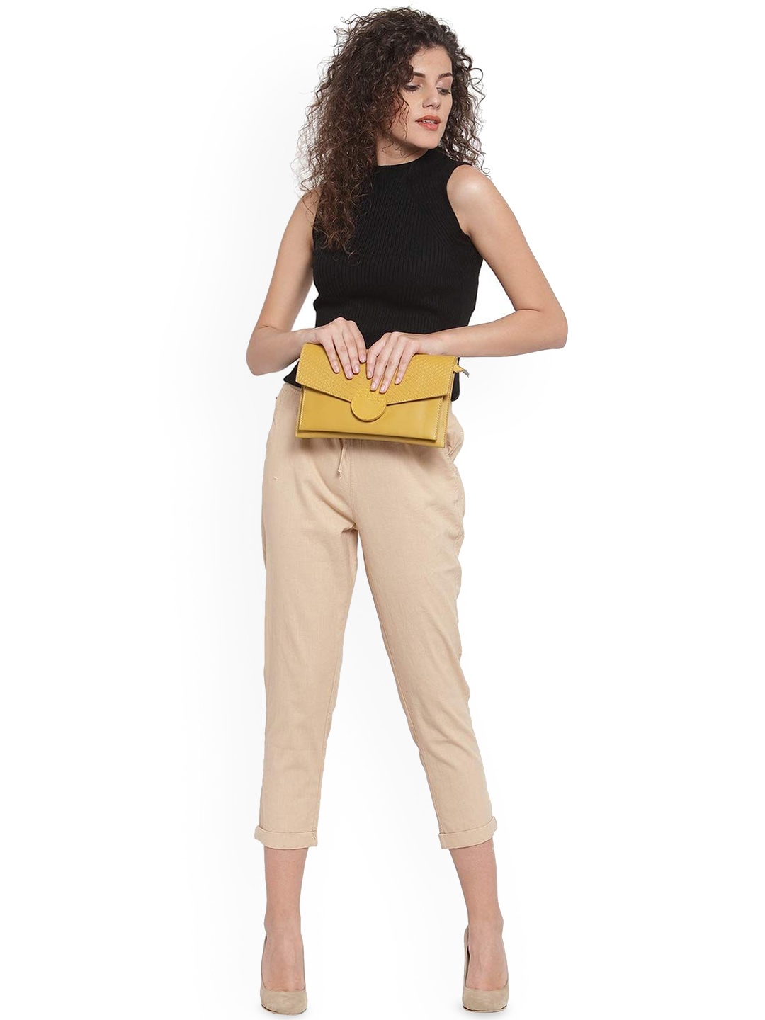 

Global Republic Women High Rise Trousers, Beige