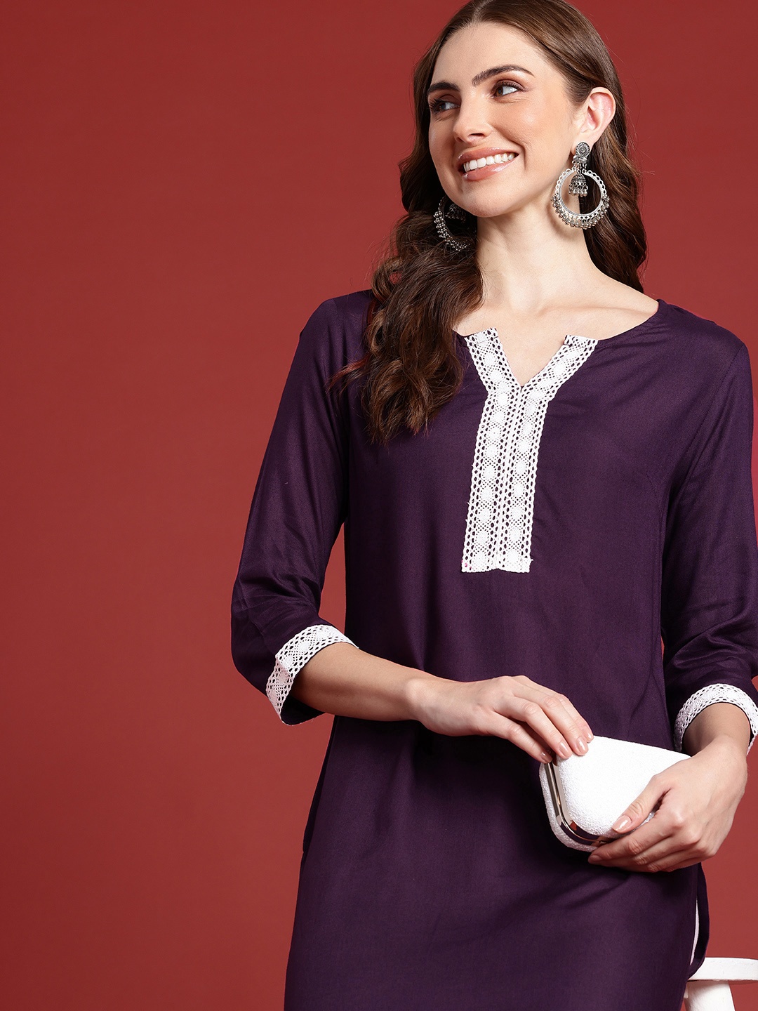 

Anouk Women Regular Kurta with Trousers, Purple