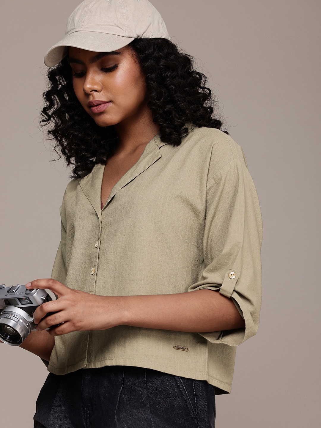 

Roadster Pure Cotton Casual Shirt, Grey