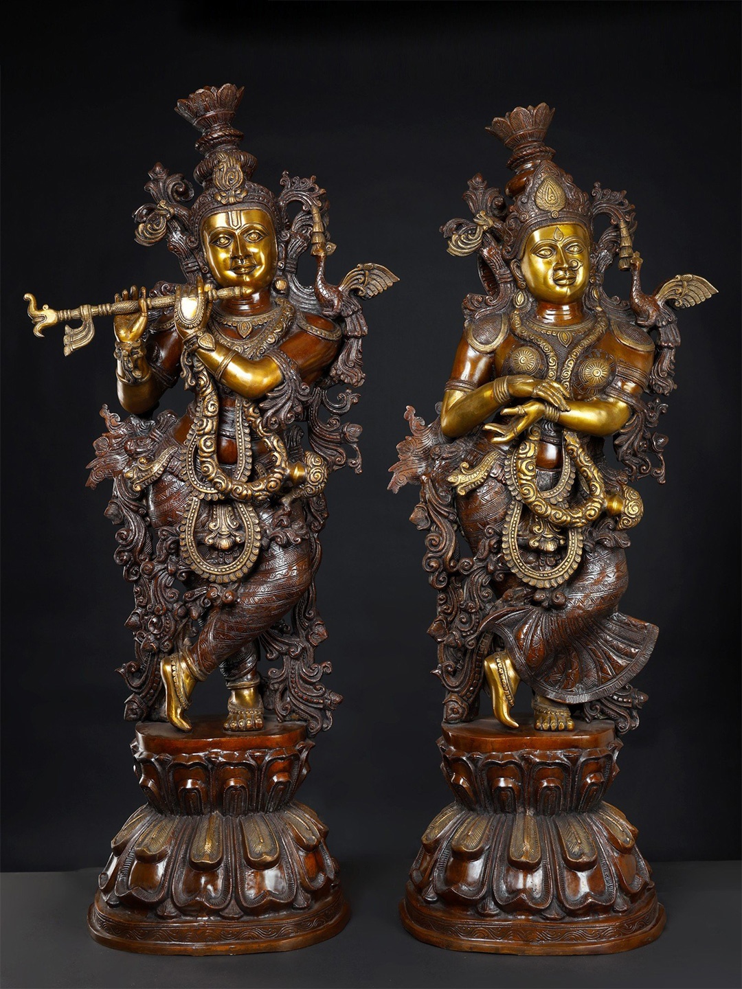 

Exotic India Brown 2 Pieces Religious Idol Showpiece