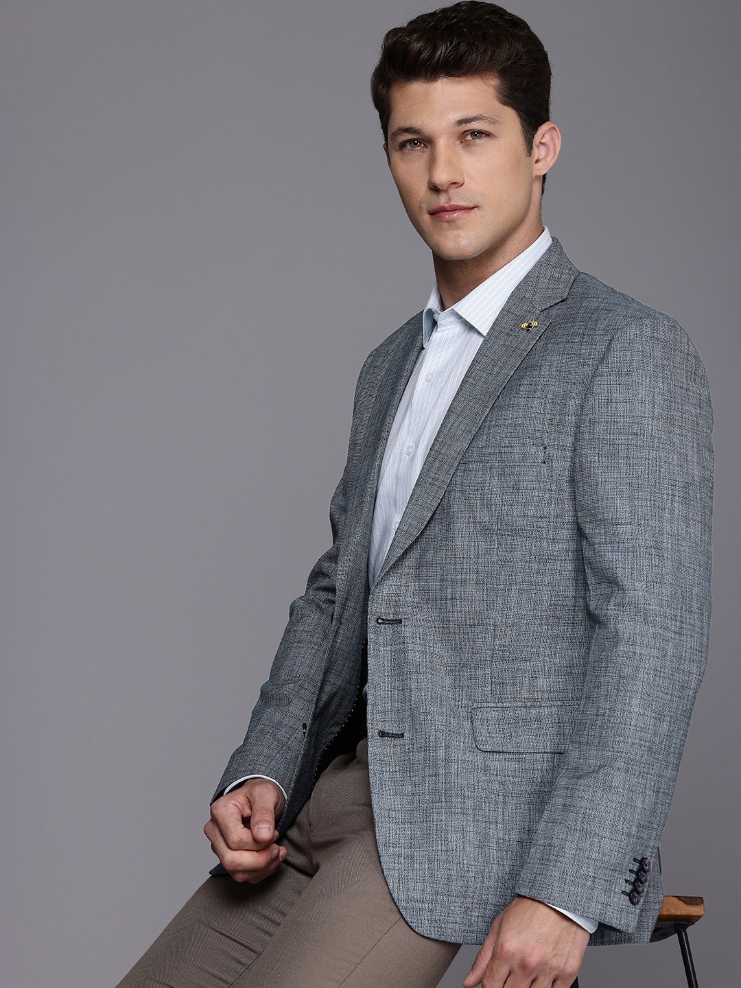 

Theme Single-Breasted Formal Blazer, Blue