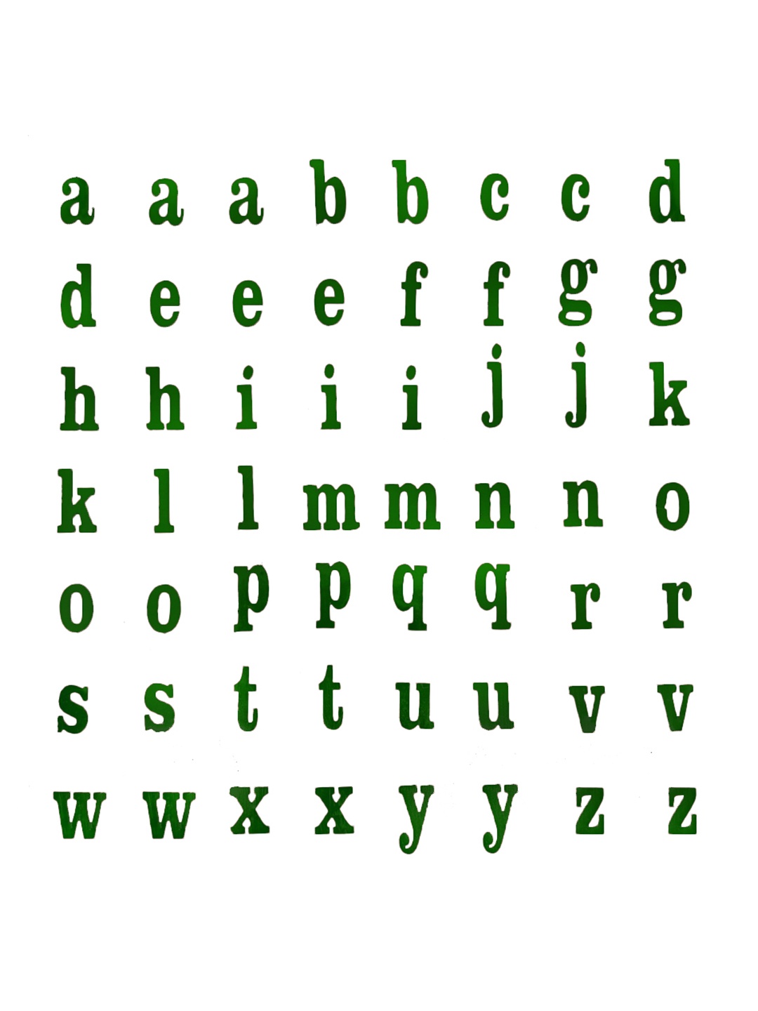

Comet Busters Green Self Adhesive Alphabets 3D Stickers