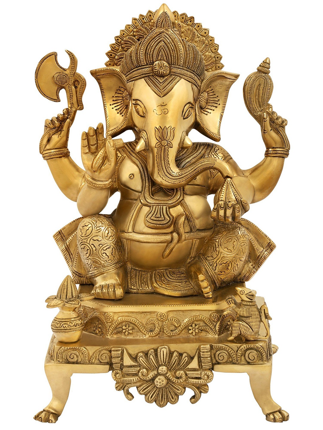

Exotic India Gold-Toned Brass Religious Idol Showpiece