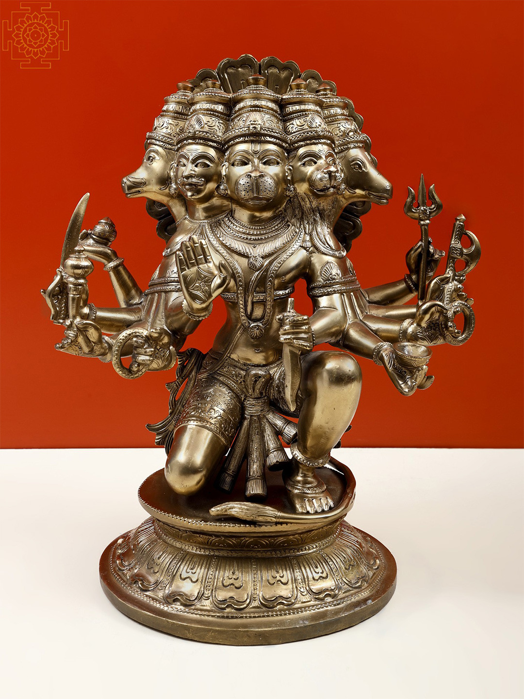 

Exotic India Gold Toned Religious Bronze Idol Showpiece