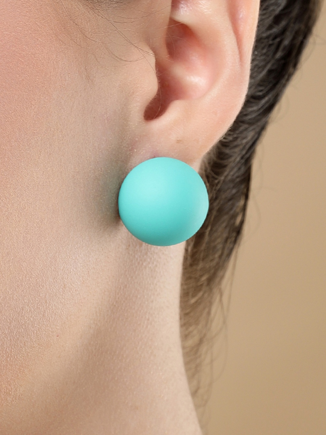 

Bohey by KARATCART Contemporary Studs, Teal