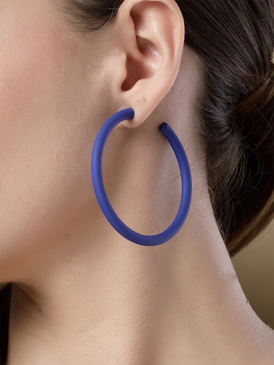 

Bohey by KARATCART Contemporary Hoop Earrings, Blue