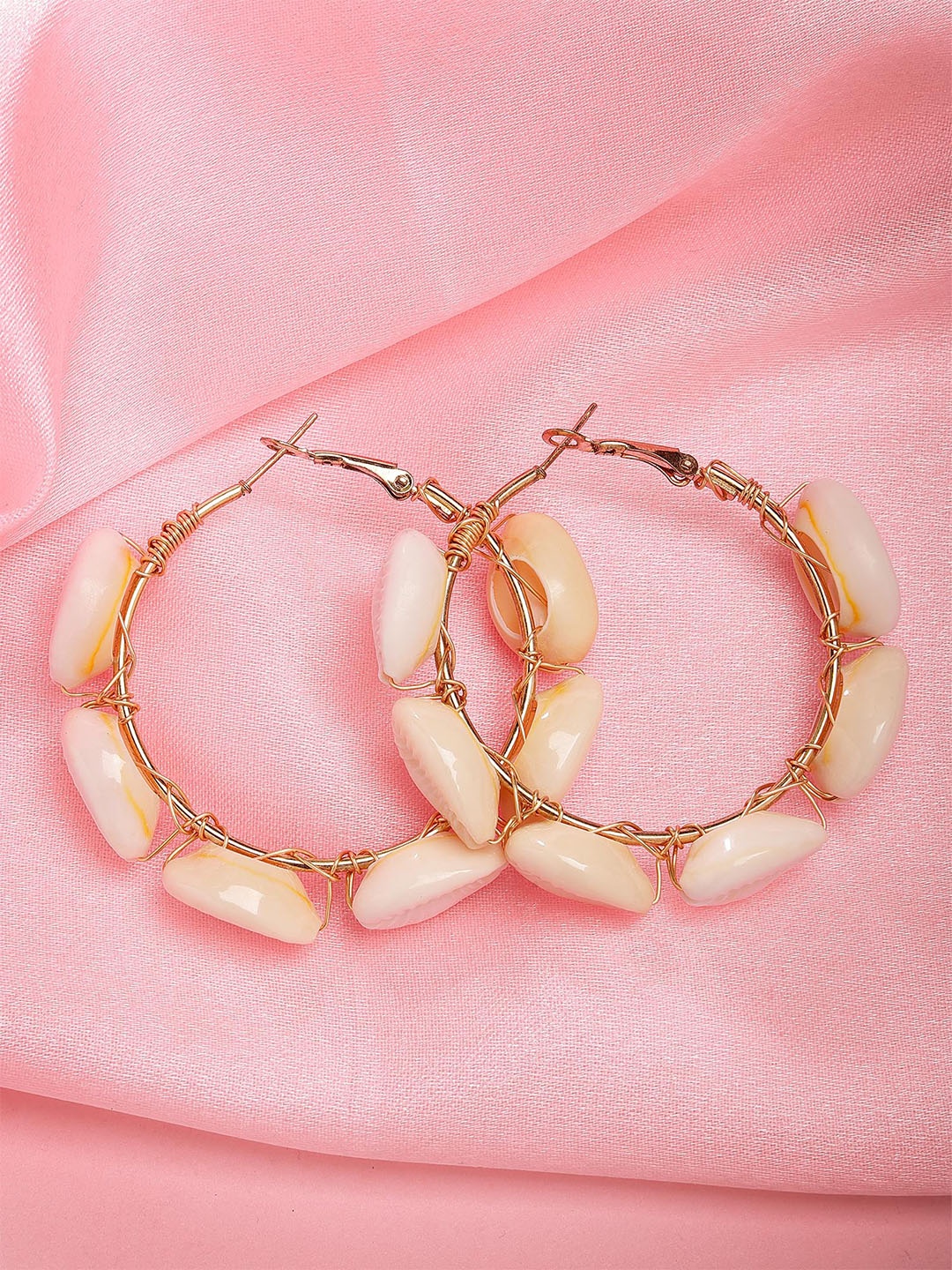 

Bohey by KARATCART Gold-Plated Contemporary Hoop Earrings