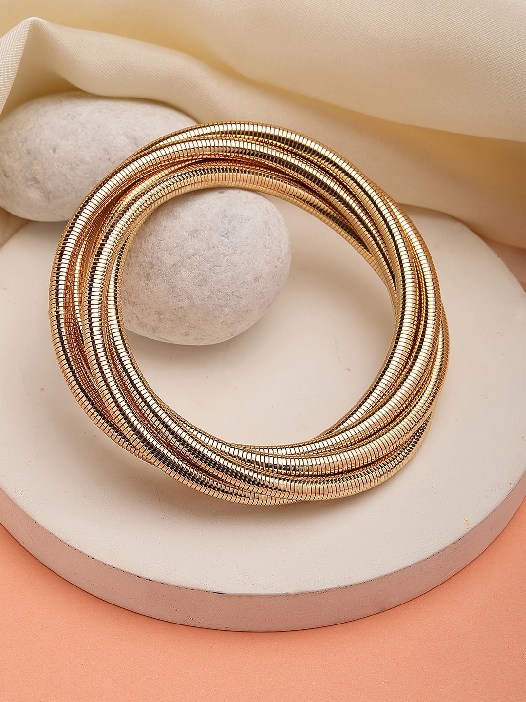 

Bohey by KARATCART Gold Plated Wraparound Bracelet