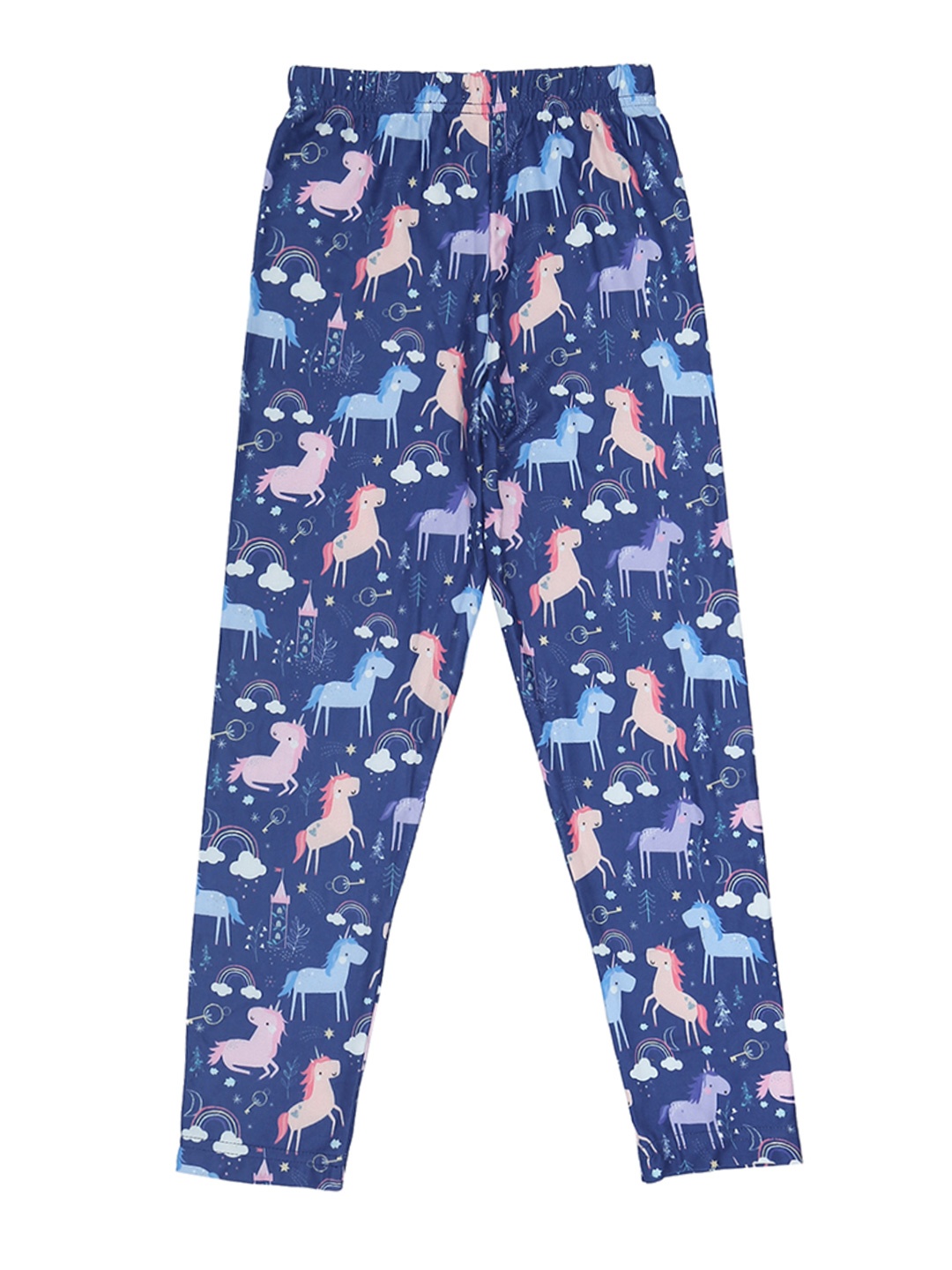 

Doodle Girls Cotton Printed Leggings, Navy blue