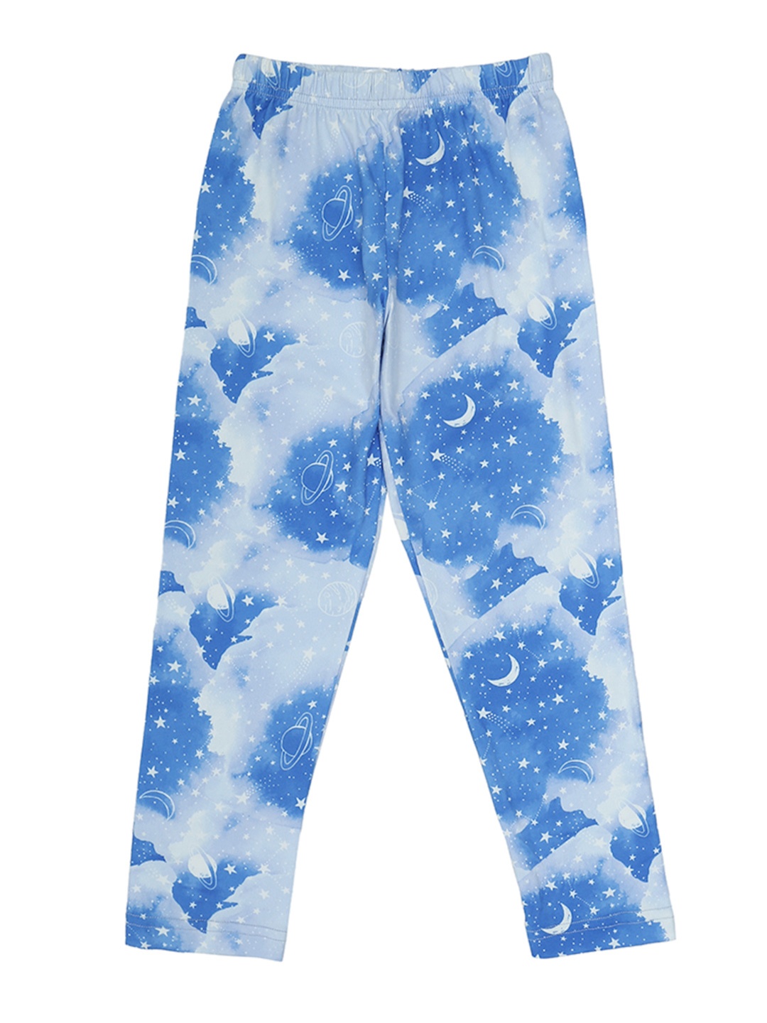 

Doodle Girls Cotton Printed Leggings, Blue