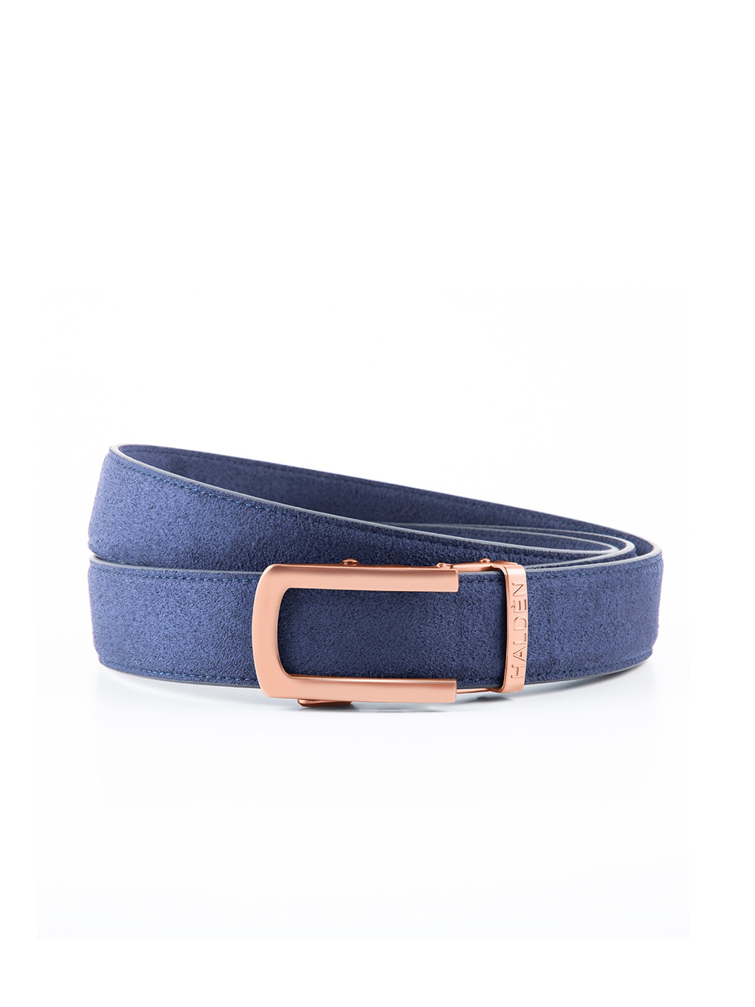 

HALDEN Men Slider Buckle Closure Textured Casual Belt, Blue