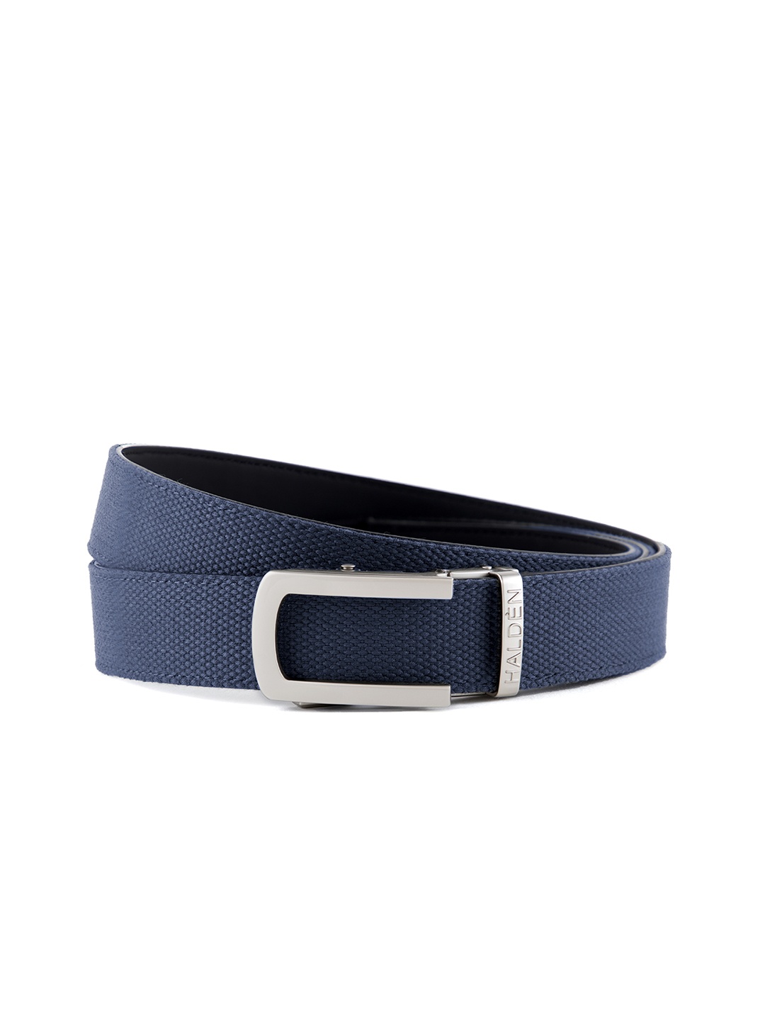 

HALDEN Men Slider Buckle Closure Textured Casual Belt, Blue