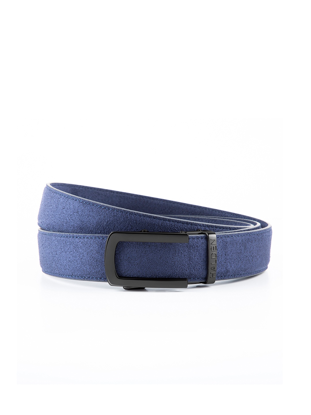 

HALDEN Men Slider Buckle Closure Textured Casual Belt, Blue