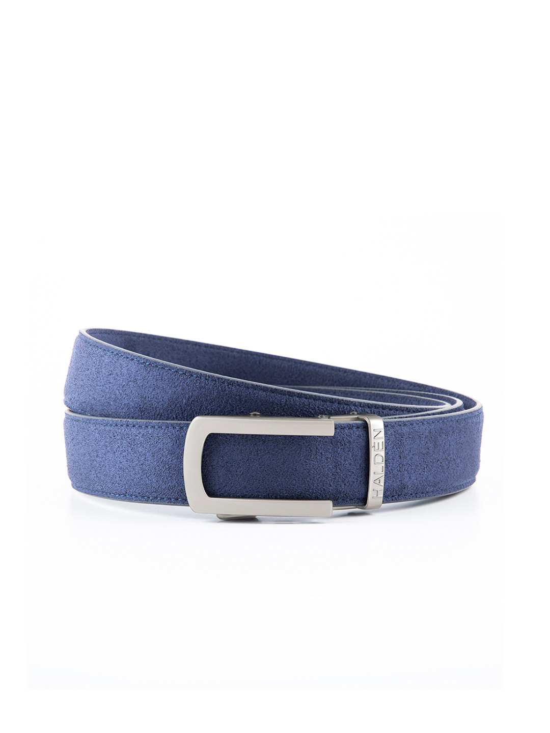 

HALDEN Men Slider Buckle Closure Textured Casual Belt, Blue