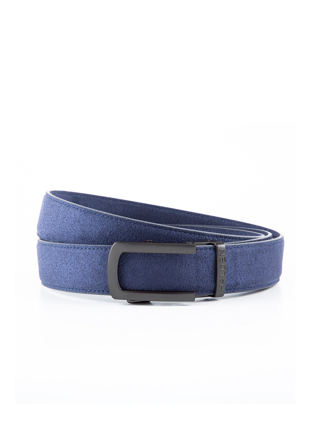 

HALDEN Men Slider Buckle Closure Textured Casual Belt, Blue